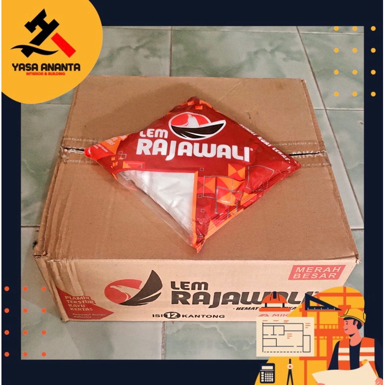 1 DUS LEM KAYU RAJAWALI 1KG BESAR MERAH  Lem kayu Rajawali 1 kg putih besar  LEM KAYU KUAT  lem kayu