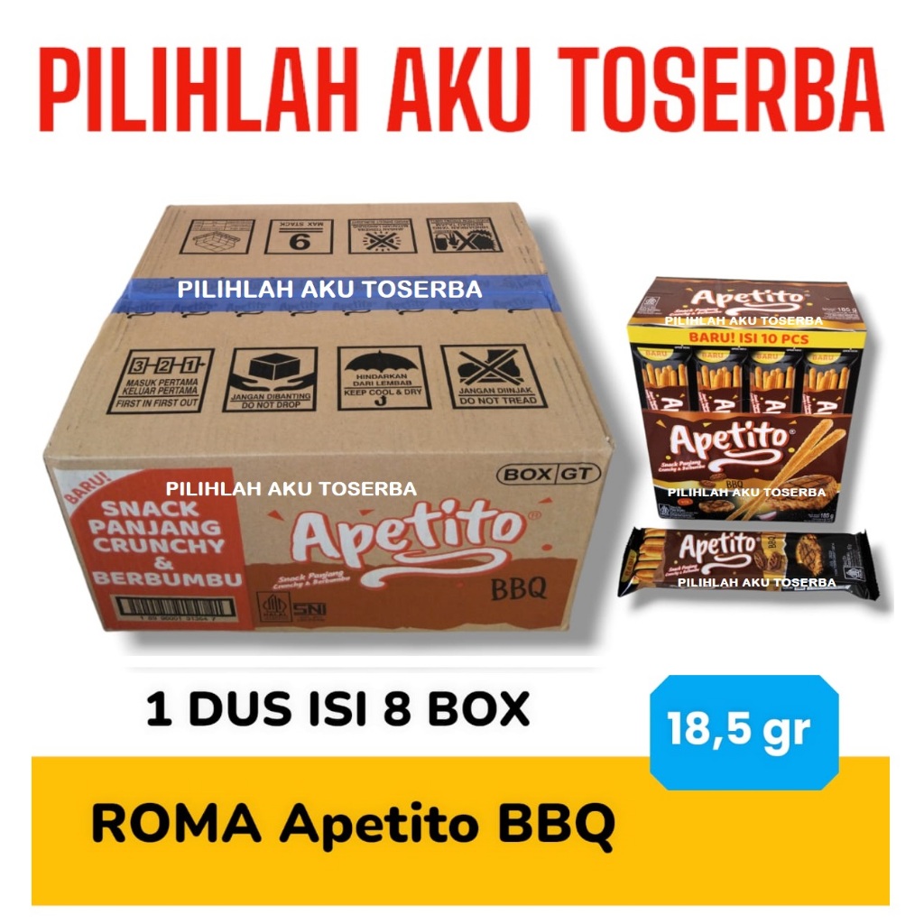 

Biskuit Roma APETITO BBQ Box - ( HARGA 1 DUS )