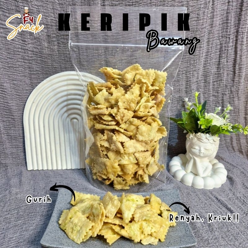 

KERIPIK BAWANG 1 KG HOME MADE | KUE BAWANG 1 KG | 1 KILOGRAM SATU KG KERIPIK BAWANG GURIH CRISPY KRISPI