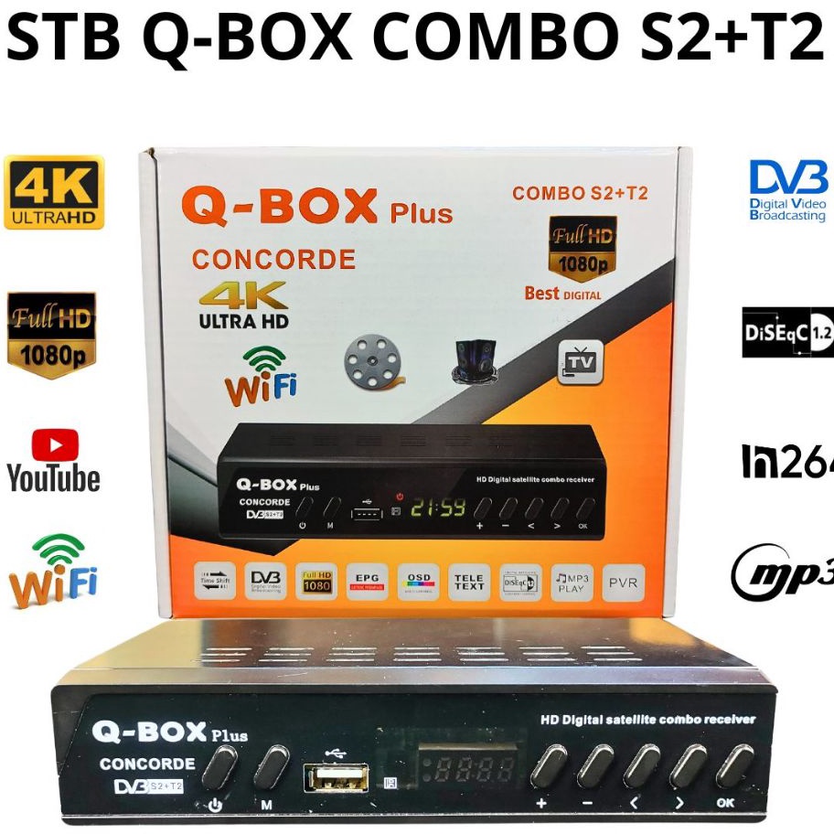 SET TOP BOX DIGITAL COMBO DVB S2  T2 WIFI STB Antena SUPER HD SUPPORT ANTENA DIGITAL DAN PARABOLA