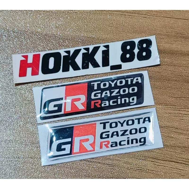 Stiker timbul GR Toyota Gazoo Racing