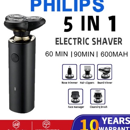 Siap Kirim PHILIPS Alat cukur kumis elektrik Multifungsi 5 Dalam 1 Isi Daya Cepat Badan Tahan Air Sh