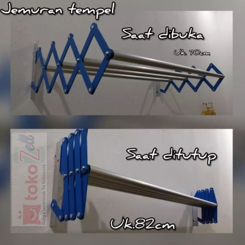 Bagus Dipakai Jemuran Lipat Dinding  Gantungan baju tempel dinding Jemuran Lipat Gantungan Lipat jem