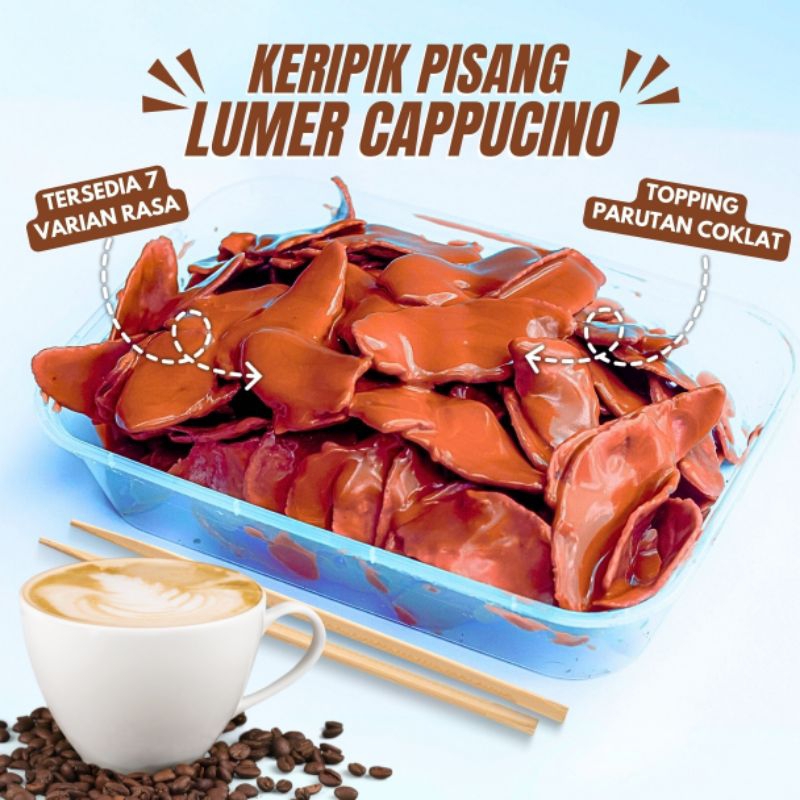 

Keripik Pisang Lumer Cappucino 300 Gram, Keripik Pisang Cokelat Lumer Cappucino