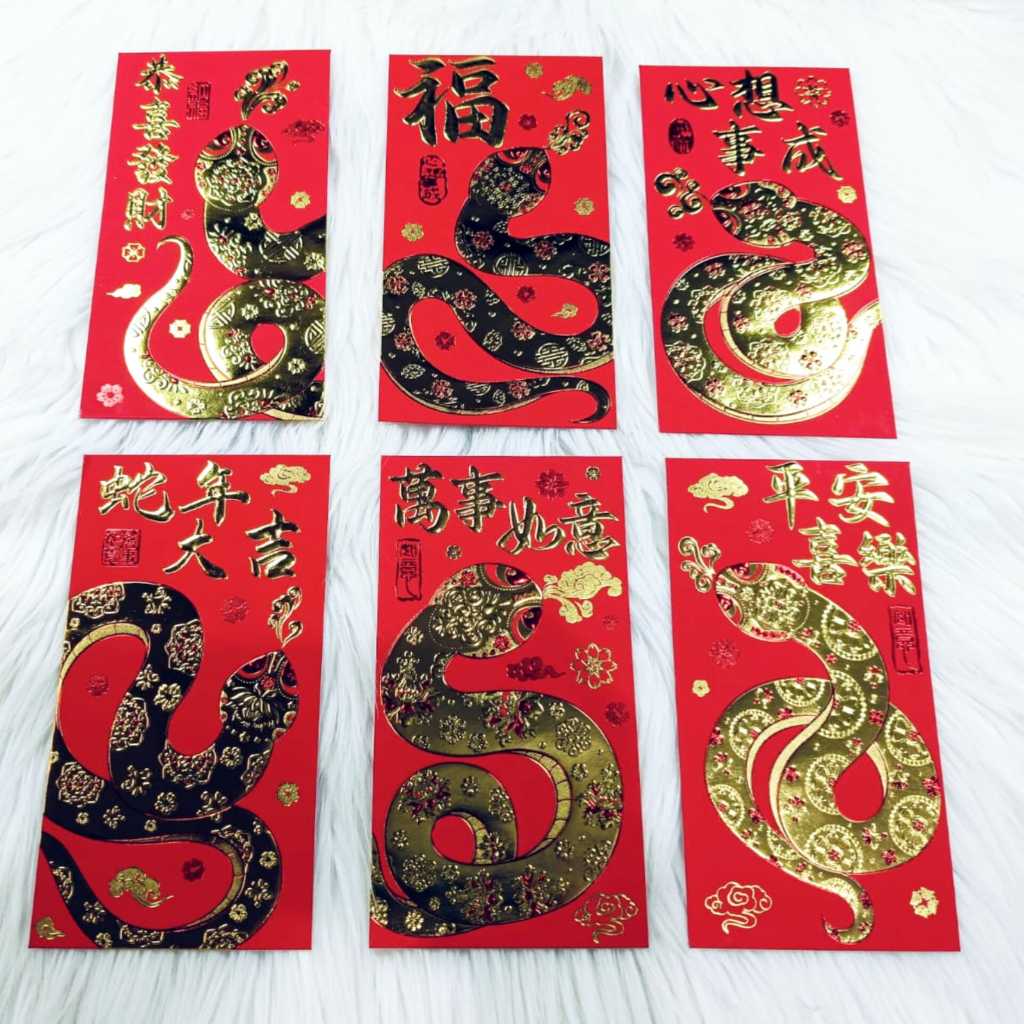 

Angpao Imlek Shio Ular 4042 Merah Bahan Kertas Artpaper Dove Mewah