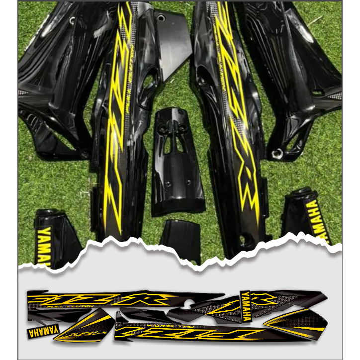 STRIPING FIZR VARIASI 2004 HITAM KUNING FIZ R YAMAHA CUSTOM PREMIUM MURAH