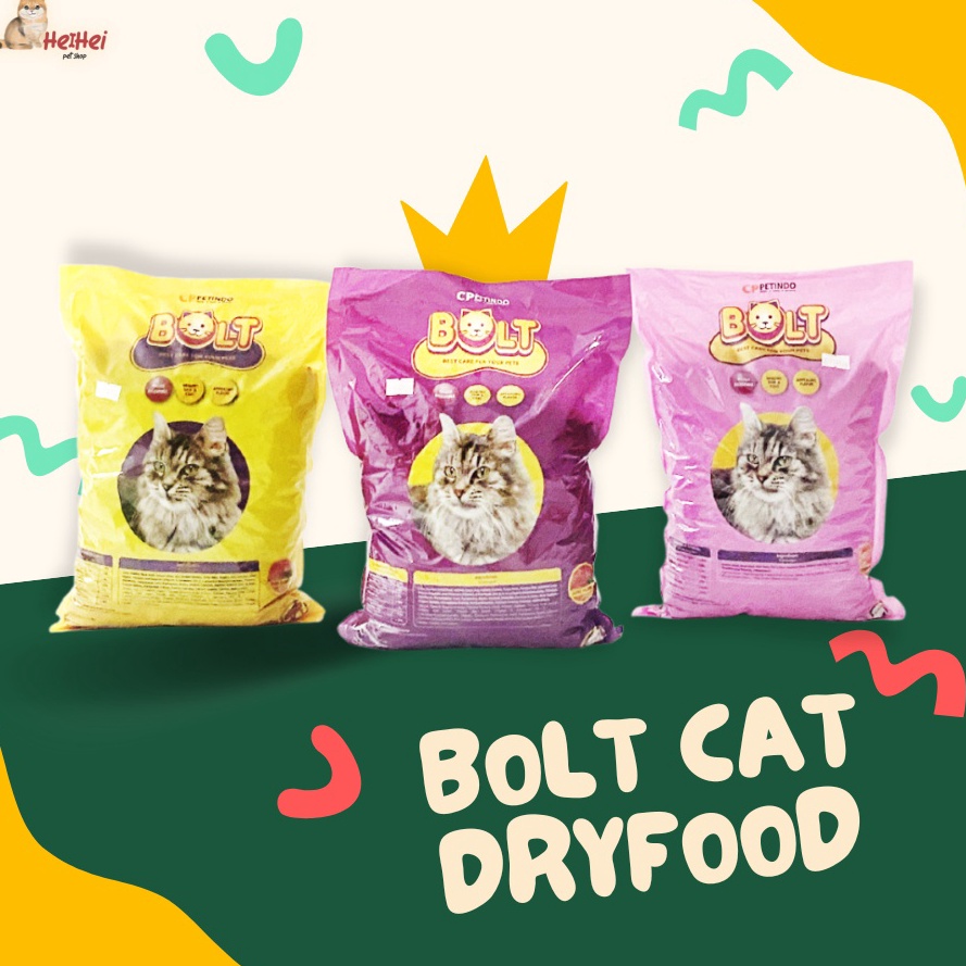 Serbu Grosir  Bolt Cat Food Repack 8 gr  Cat Food Makanan Kucing Dryfood Termurah