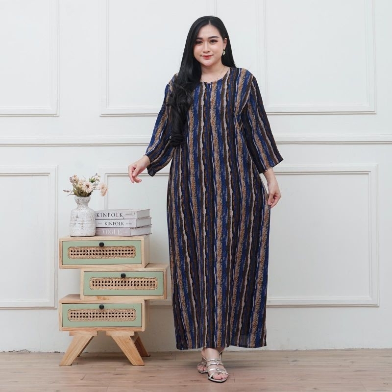 Terbaru Terlaris Daster Gamis Tangan 3/4 Motif Terbaru Kain Rayon Premium Super Tebal Baju Tidur Wan