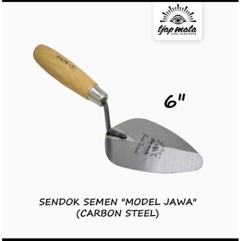 sendok semen 6 inch tjap mata carbon steel