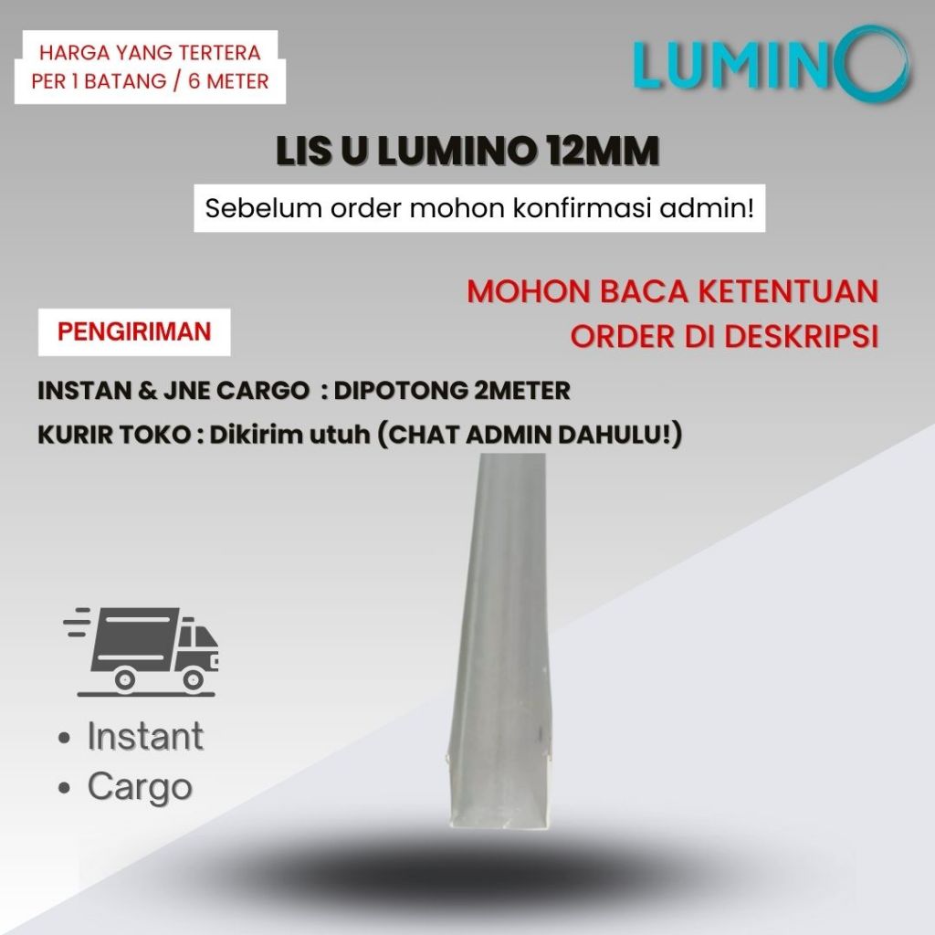 U Aluminium 12mm Lumino 11003A