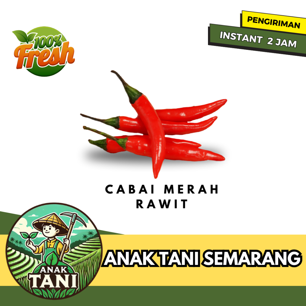 

[ANAK TANI] CABE MERAH RAWIT SETAN SEGAR 100 GR SIAP KIRIM INSTANT AREA SEMARANG
