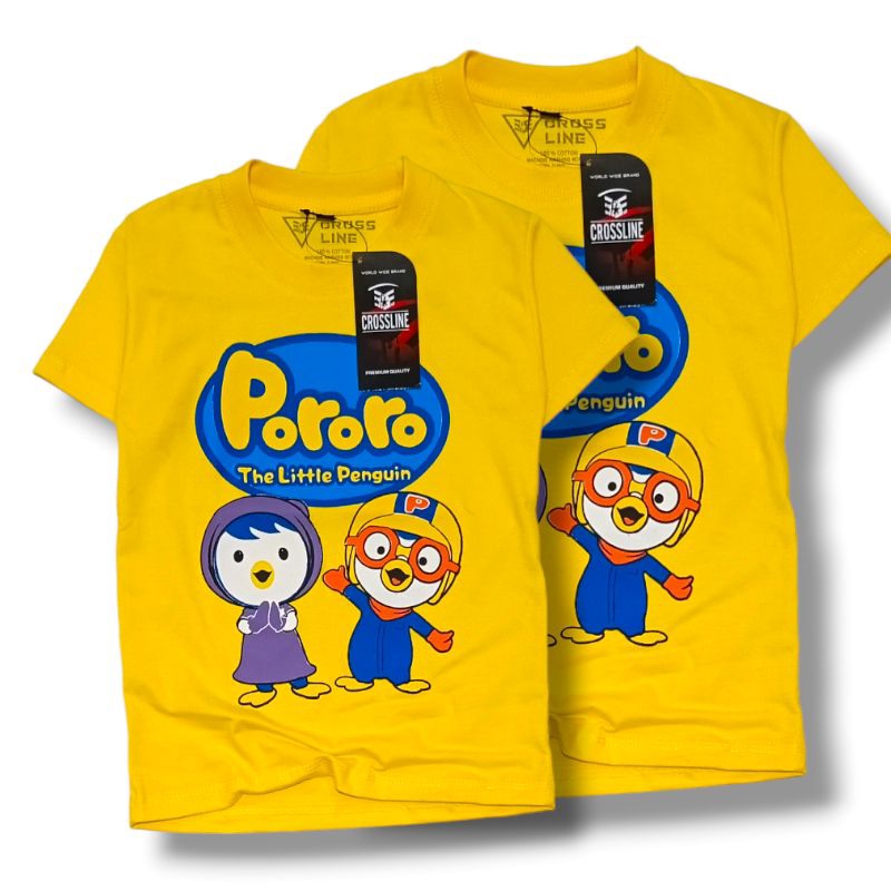 kaos Anak Karakter PORORO Terbaru 1-8 Tahun