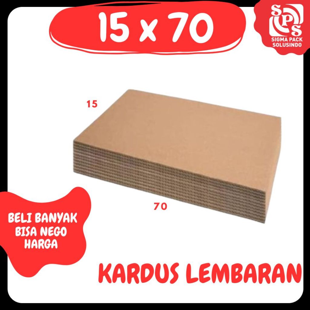 

Sheet 15x20 / 15x30 / 15x40 / 15x50 / 15x60 / 15x70 Kardus Lembaran Polos Single Wall Packing Karton Coklat Warna