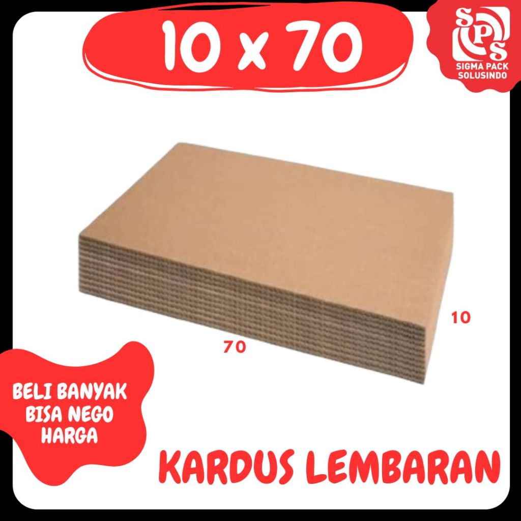 

Sheet 10x20 / 10x30 / 10x40 / 10x50 / 10x60 / 10x70 Kardus Lembaran Polos Single Wall Packing Karton Coklat Warna