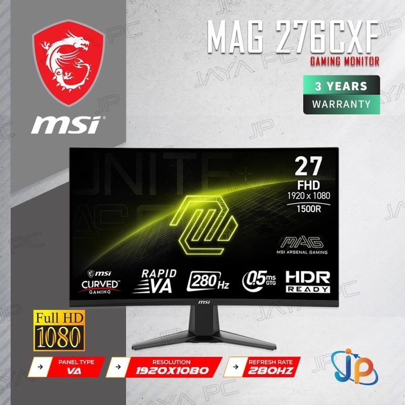 Monitor MSI LED Gaming MAG 276CXF - Curved Full HD 27" Inch