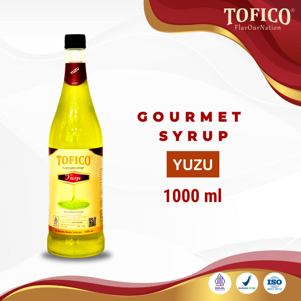 

Syrup Yuzu Tofico / Sirup Rasa Yuzu Premium 1 Liter / Tofico Syrup Official