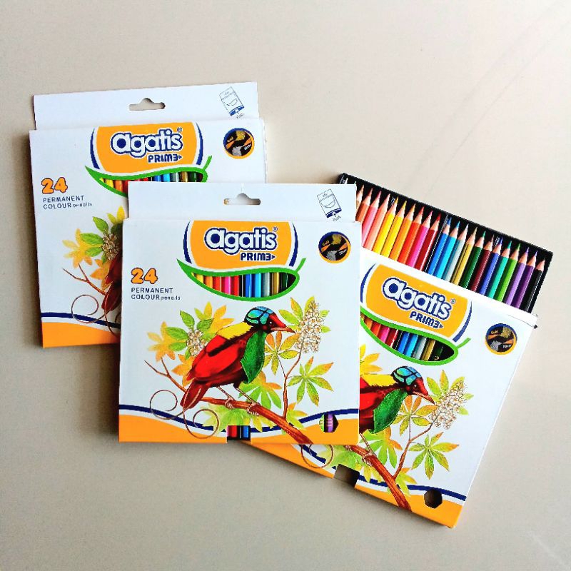 

tyvf Pensil Warna Colored Pencils Agatis Prime 24 Warna Panjang ( Set ) [ Orinal ]