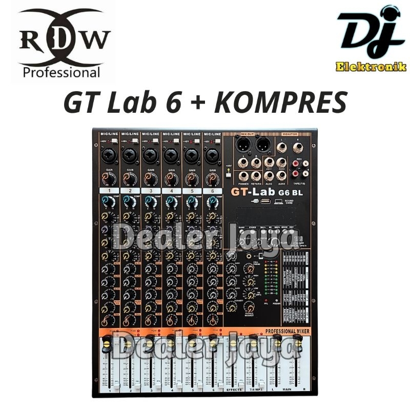 Mixer Analog RDW GT Lab 6 BL / 6BL + KOMPRESS - 6 channel
