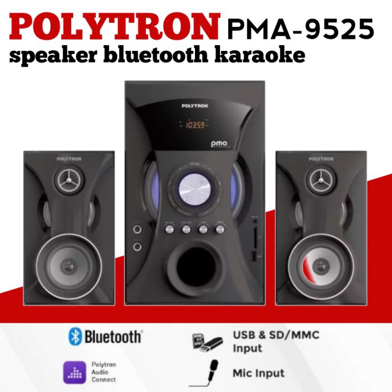 speaker bluetooth POLYTRON PMA 9525 speaker aktif karaoke