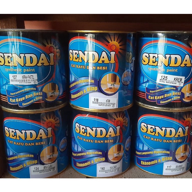 

KODE O24C Cat minyak SENDAI cat kayu dan besi dapat langsung digunakan 1kg