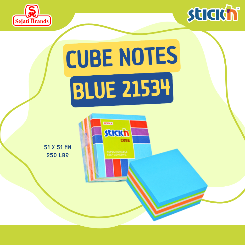 

Stick'n Regular Cube 21534 (2x2) Neon Pastel Mixed - Sticky note