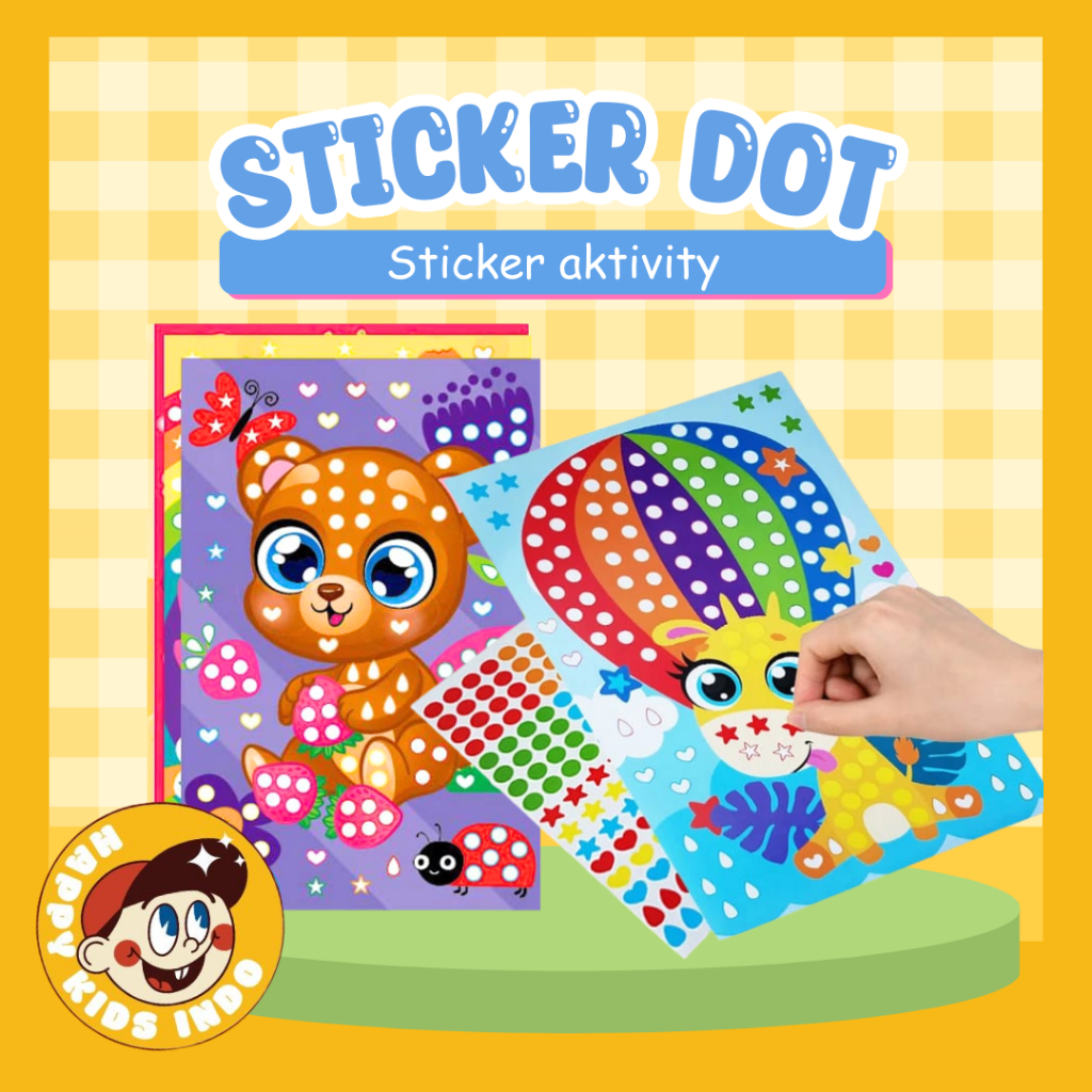 

LEMBAR DOT DIY STIKER 2 lembar Dot Activity Mainan Edukasi Stiker Anak - HAPPY KIDS ID