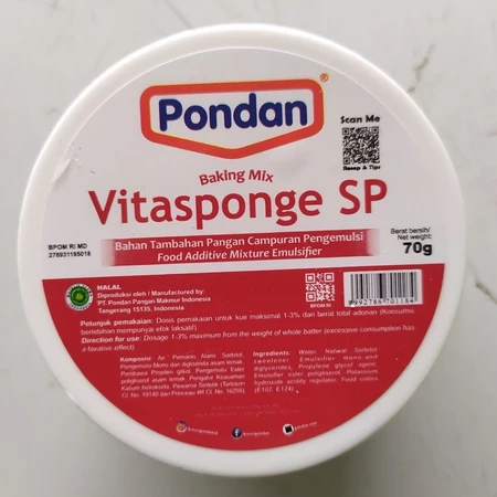 

Pondan VITASPONGE 70gr Cake Emulsifier sp pelembut kue