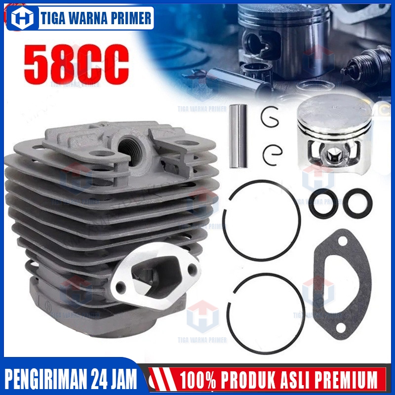 5200 5500 5800 OREGON Cylinder Blok Assy Komplit Mesin Chainsaw Senso Mini Kecil 2tak 52cc 55cc Kwal