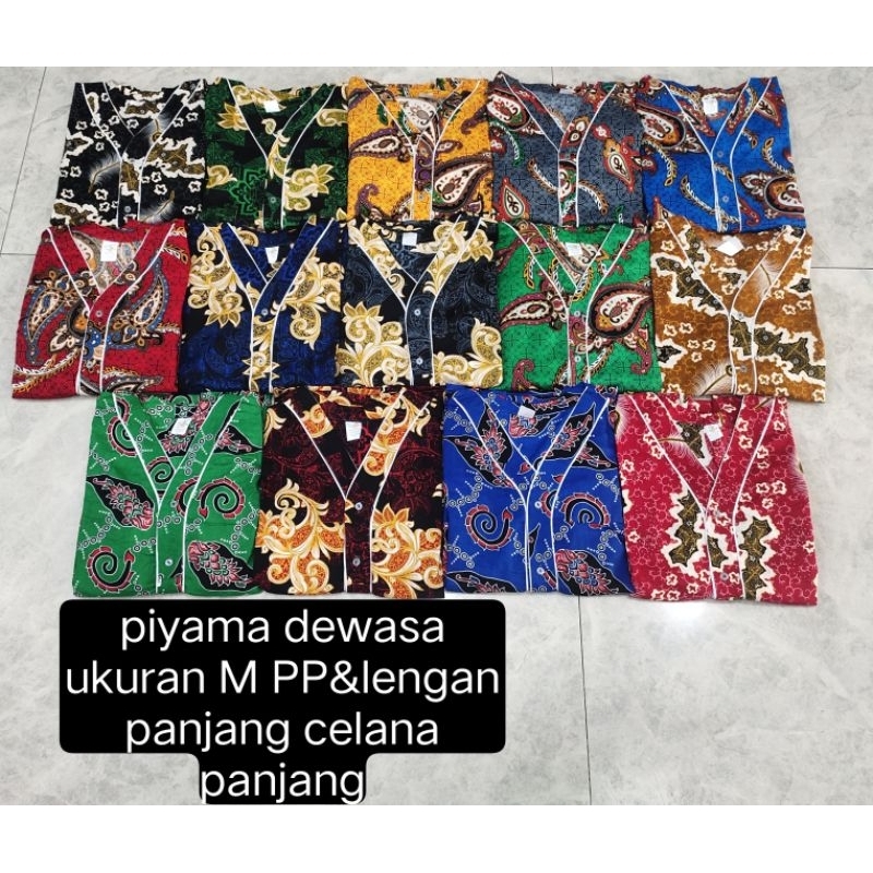 BATIK BAGAN METTA | PIYAMA RANDOM SIZE M | PIYAMA PP & LENGAN PANJANG CELANA PANJANG