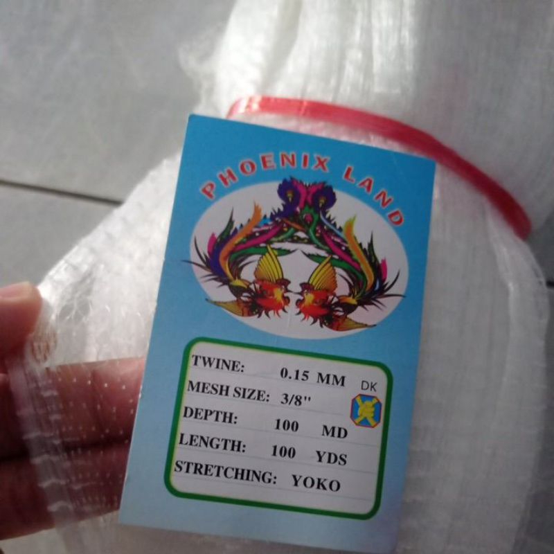 Jaring ikan paling kecil 0.15 ⅜ inchi 100md/100yds Yoko pukat ikan kecil jaring ikan wader sepat lun