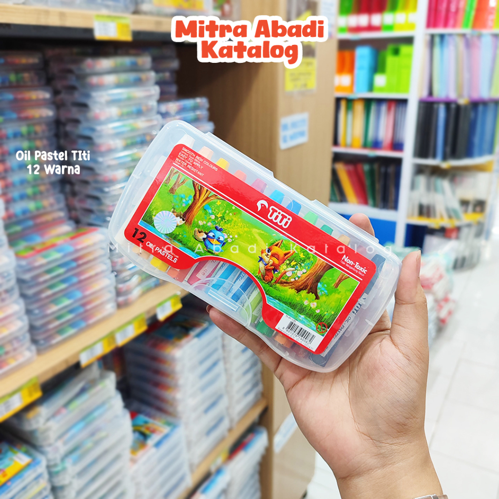 

OIL PASTEL TITI TI-P-12S / 12 WARNA PEWARNA ALAT MENGGAMBAR MEWARNAI ANAK KRAYON CRAYON PASTEL NON TOXIC MURAH ALAT TULIS SEKOLAH KANTOR KULIAH KAMPUS ATK MURAH LENGKAP GROSIR KULAKAN STATIONERY / MITRA ABADI KATALOG JOGJA