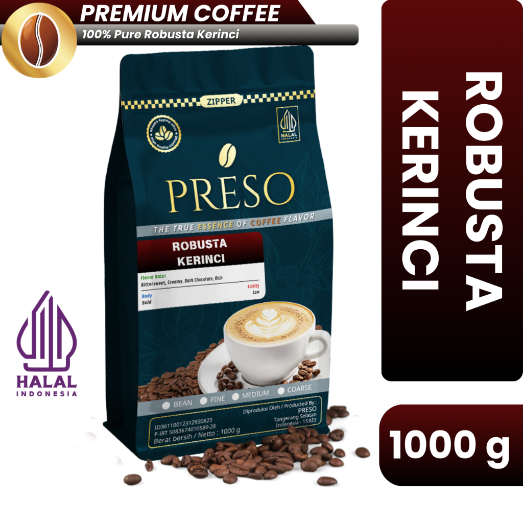 

PRESO Kopi Robusta Kerinci Sumatra 1000 Gram