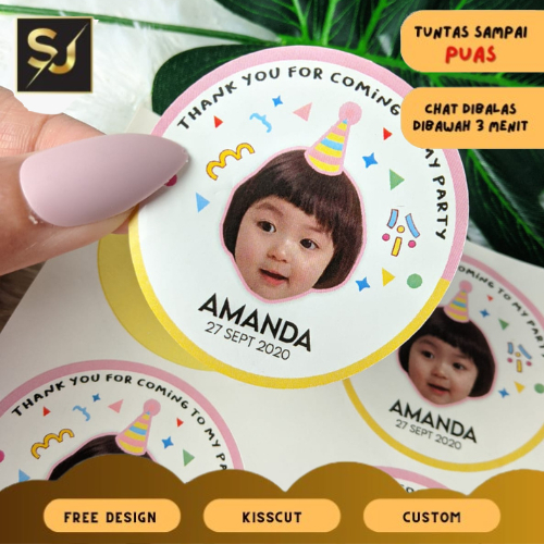 

Sticker Bulat Ulang Tahun Anak Stiker Ultah Free Design Template Birthday Sangjaya Chromo Kertas