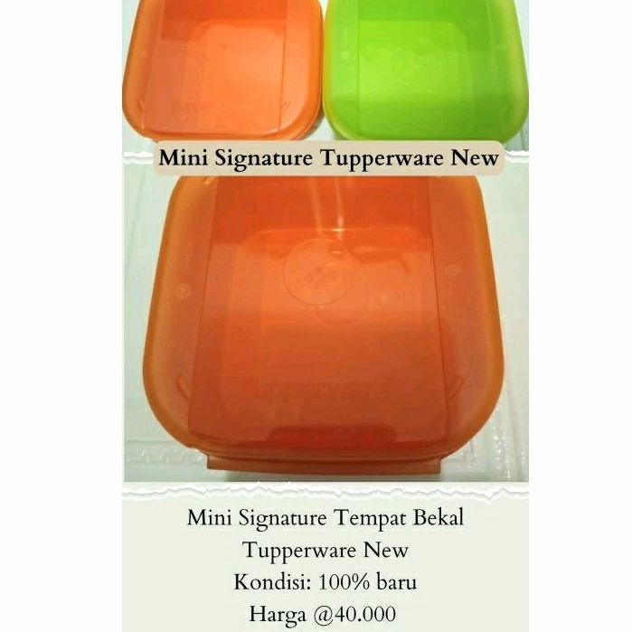 Mini Signature Tupperware/Tupperware/Tempat Bekal Tupperware/Tempat Bekal Murah/Tempat Penyimpanan T