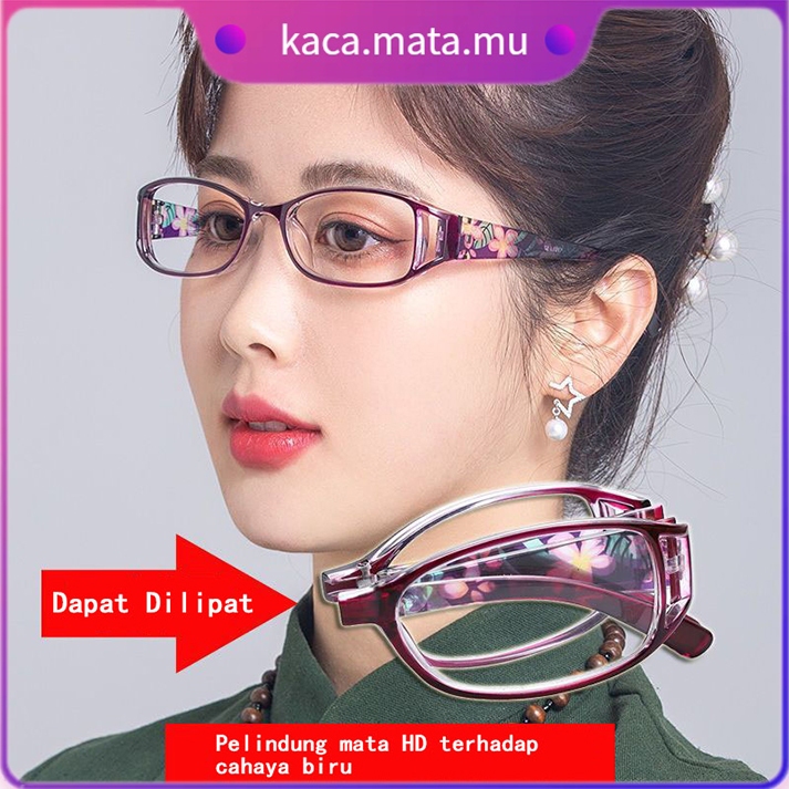 Kacamata plus baca dan jalan original - Kacamata membaca wanita model lipat - kacamata plus 1.00 S&D