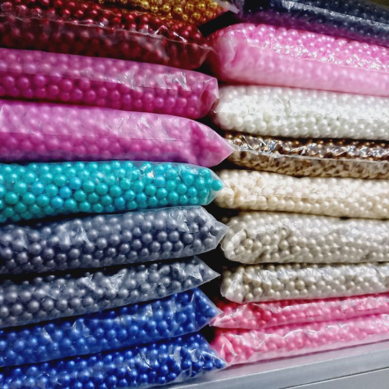 Mutiara Paku 6mm PON Manik Bulat Tanpa Lubang