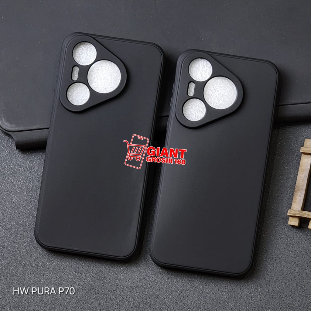 Huawei Pura P70 Huawei Pura P70 Pro Huawei Pura P70 Ultra Case Macaron Black Silikon Matte Black Hua