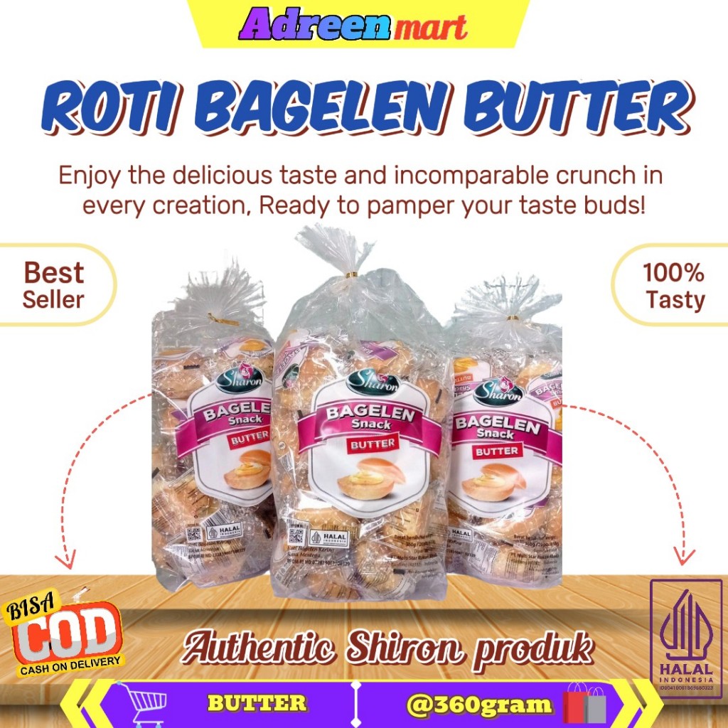 

BAGELAN SHARON BUTTER 20 BUNGKUS ROTI KERING 360gr