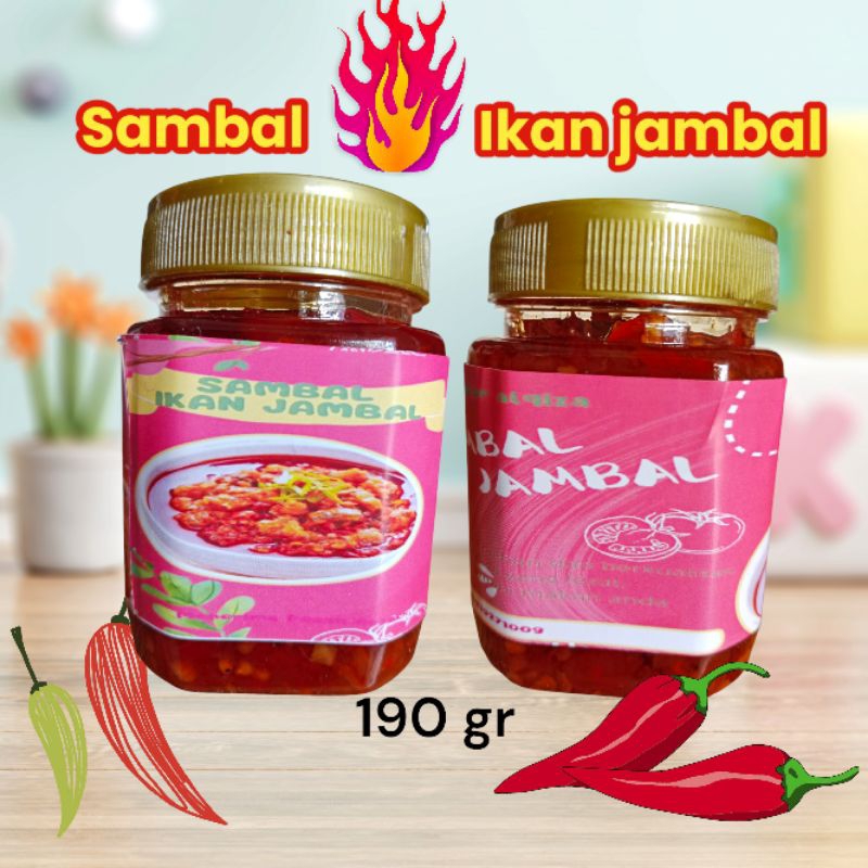 

sambal ikan jambal 190gr sambal pedas, sambal murah isi banyak halal tanpa bahan pengawet