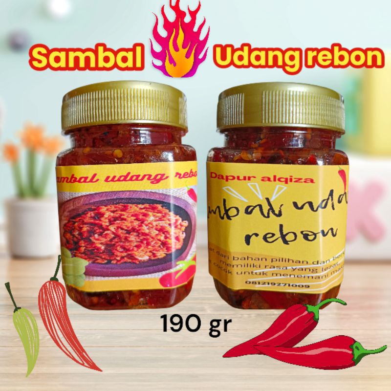 

sambal udang rebon 190gr sambal pedas sambal murah isi banyak halal tanpa bahan pengawet