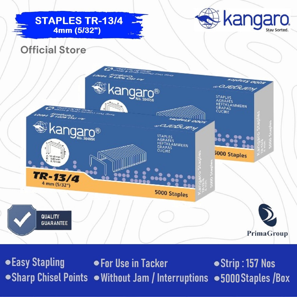 

Isi Staples Guntacker Tr-13/4 / Isi Hekter 4mm / Isi Stapler TR 13/4 (5/32") / Anak Stapler 5/32 inc