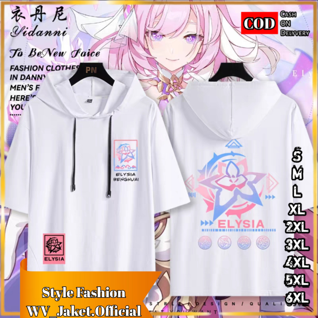 WareVisible Jacket Hoodie Lengan Pendek ELYSIA Pullover Oversize Korean Style Unisex Premium Jaket F