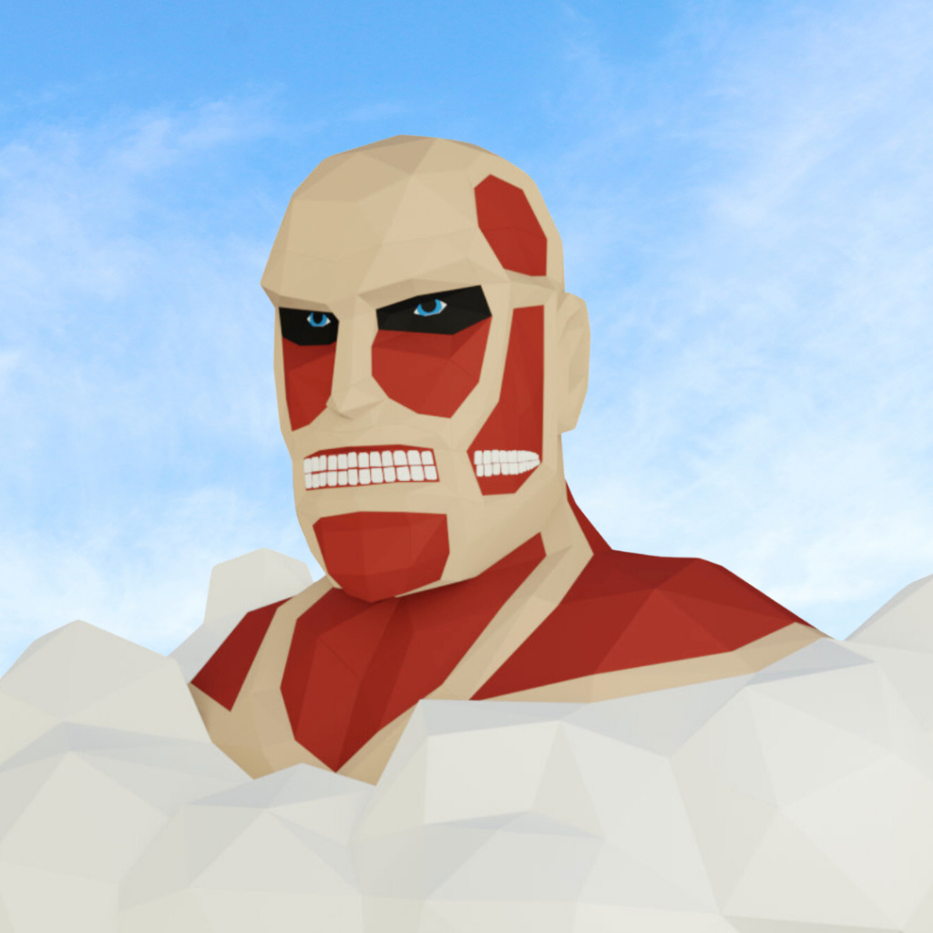 3D Paper Colossal Titan Attack on Titan