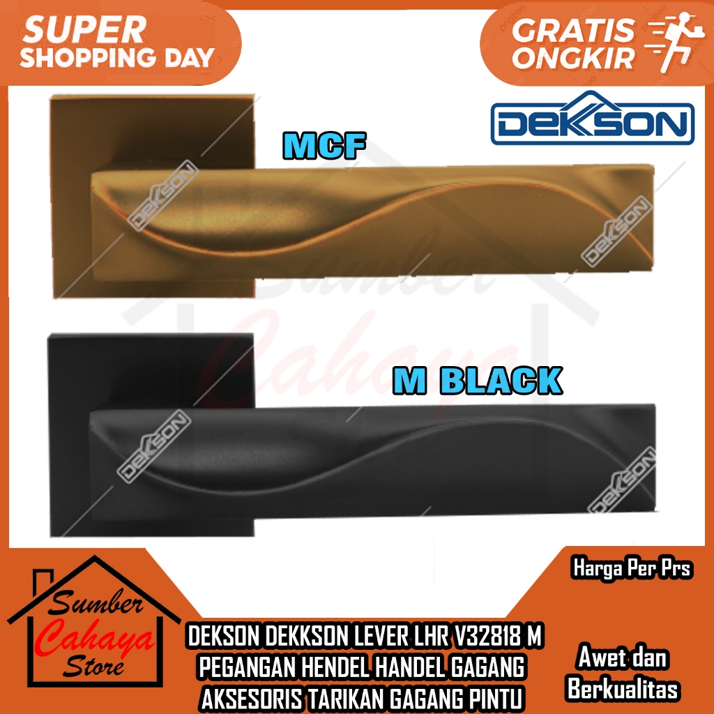 Dekson Dekkson Lever LHR V32818 M Black Copper MAB MCF DKS Pegangan Hendel Handel Gagang Aksesoris T