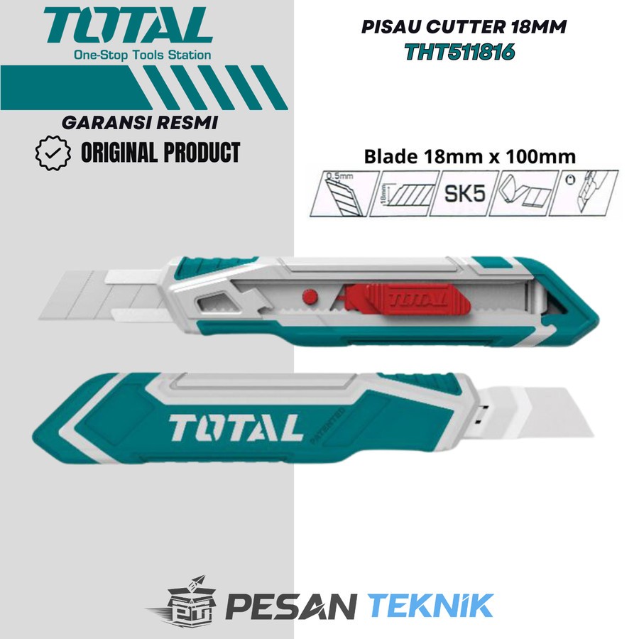 TOTAL Snap-off Blade Knife Pisau Cutter Cater THT511816