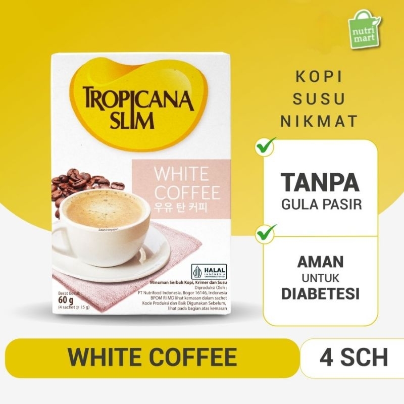 

Tropicana Slim White Coffee - Kopi Bebas Gula 60g [4 Sachet @15gr]