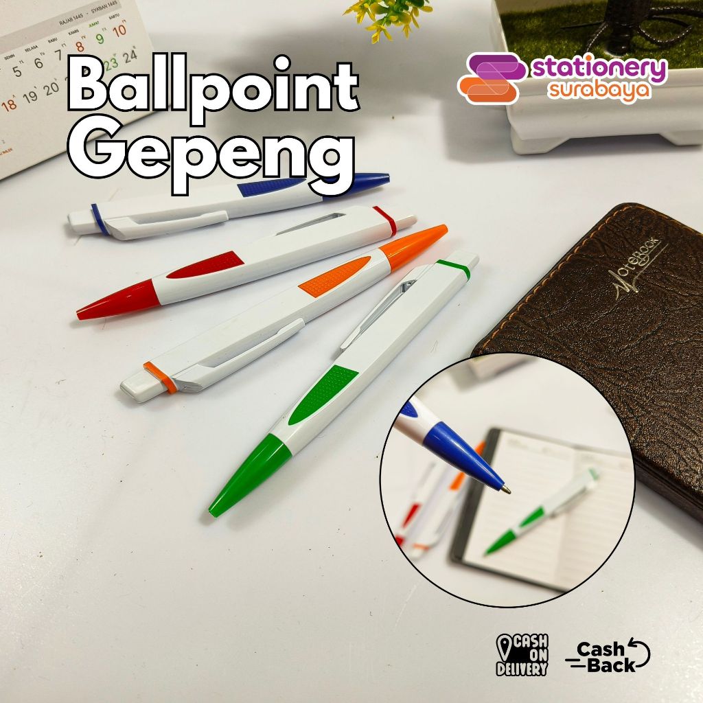 

Ballpoint Gepeng Pulpen Plastik Gepeng Souvenir Promosi Murah Polos