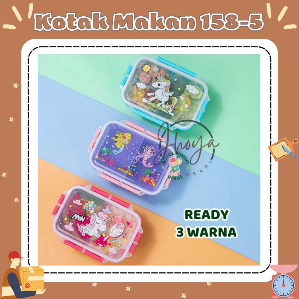 KOTAK MAKAN SET BOTOL MINUM KOTAK MAKAN SET 158 KOTAK MAKAN ANAK LUCU KOTAK BEKAL ANTI TUMPAH MURAH