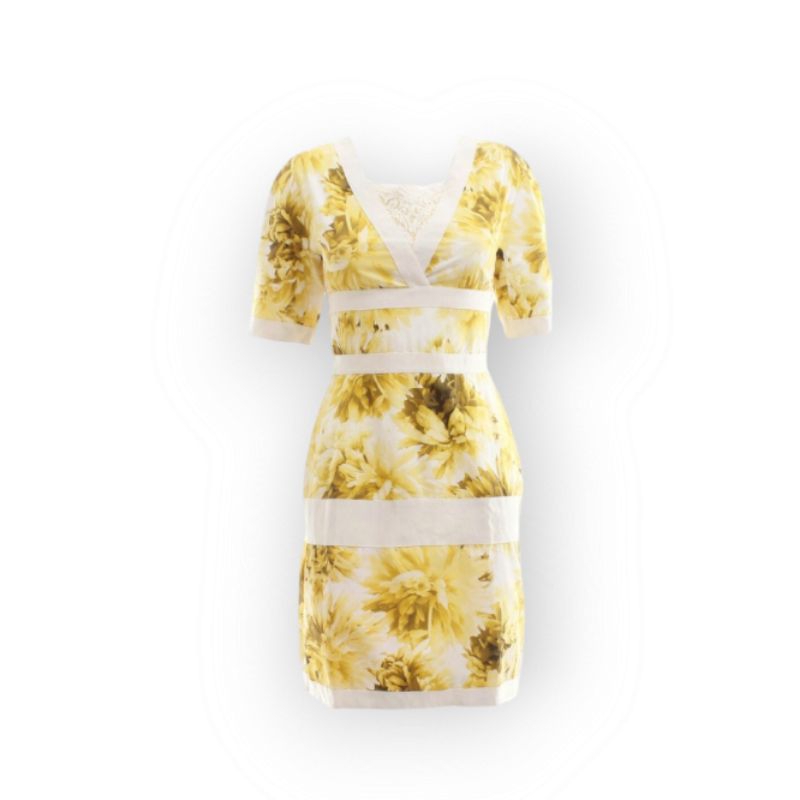 Giambattista Valli Yellow Floral Dress