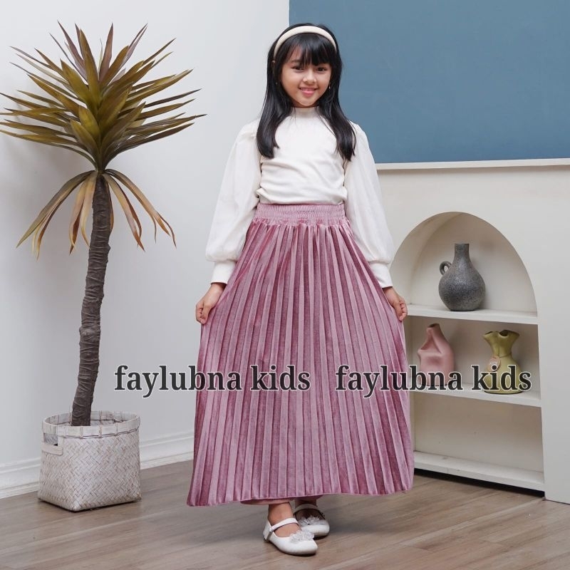 ROK BLUDRU ANAK 7-12 TAHUN / ROK BLUDRU PLISKET PREMIUM / BLUDRU PLISKET ANAK TANGGUNG